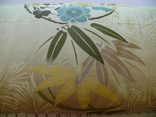 100%SILK KRAVET COUTOUR IMPERIAL KIMONO IVORY WHITE PILLOW 24X11" #1507