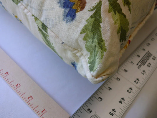 SCALAMANDRE DESIGNER PILLOW 18x18" BIG! PRINTED LINEN FLORAL