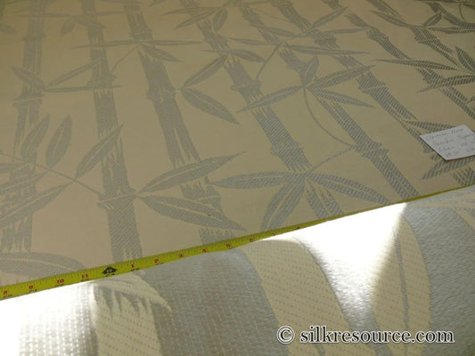 Clarence House Silver Grey White "Le Bamboo" Asian Botanical Tapestry Thick BTY #1541