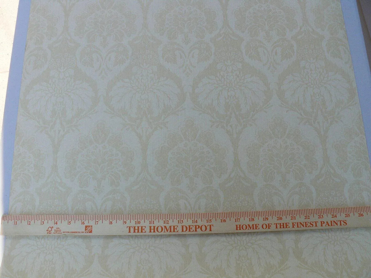 5.5y Single Roll Scalamandre Virtuoso Ivory Wallpaper Renaissance Damask MSRP USD 152