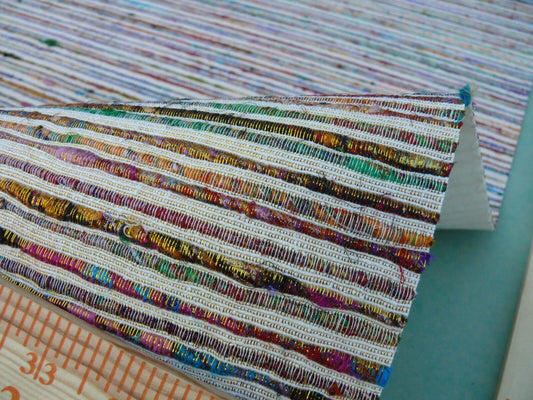 by yard Scalamandre Rainbow Slab Rainbow All Colors Old World Weavers *silk* Metal Wallpaper!