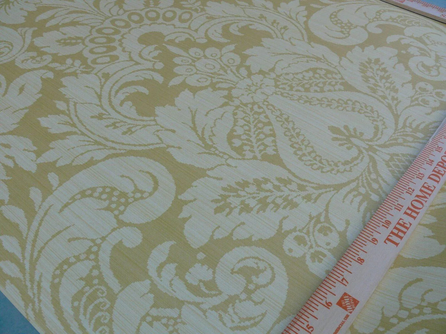 High End Wallpape Scalamandre "daphne Classic Gold" Renaissance Damask Strie MSRP USD 174/single Roll Old World Weavers