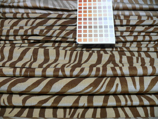 Beacon Hill Mumbai Silk Vevet Copper Zebra Tiger Brown Gold Animal Skin Heavy MSRP USD 663.76/y
