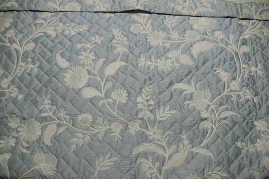 Scalamandre Lisetta Silk - Powder Blue/White