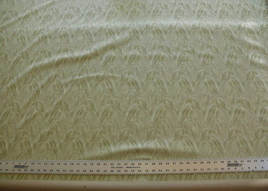 Scalamandre Feather Leaf Greige Reversible Grey Beige Animal Bird Foliage Cotton Damask MSRP USD 200/yard