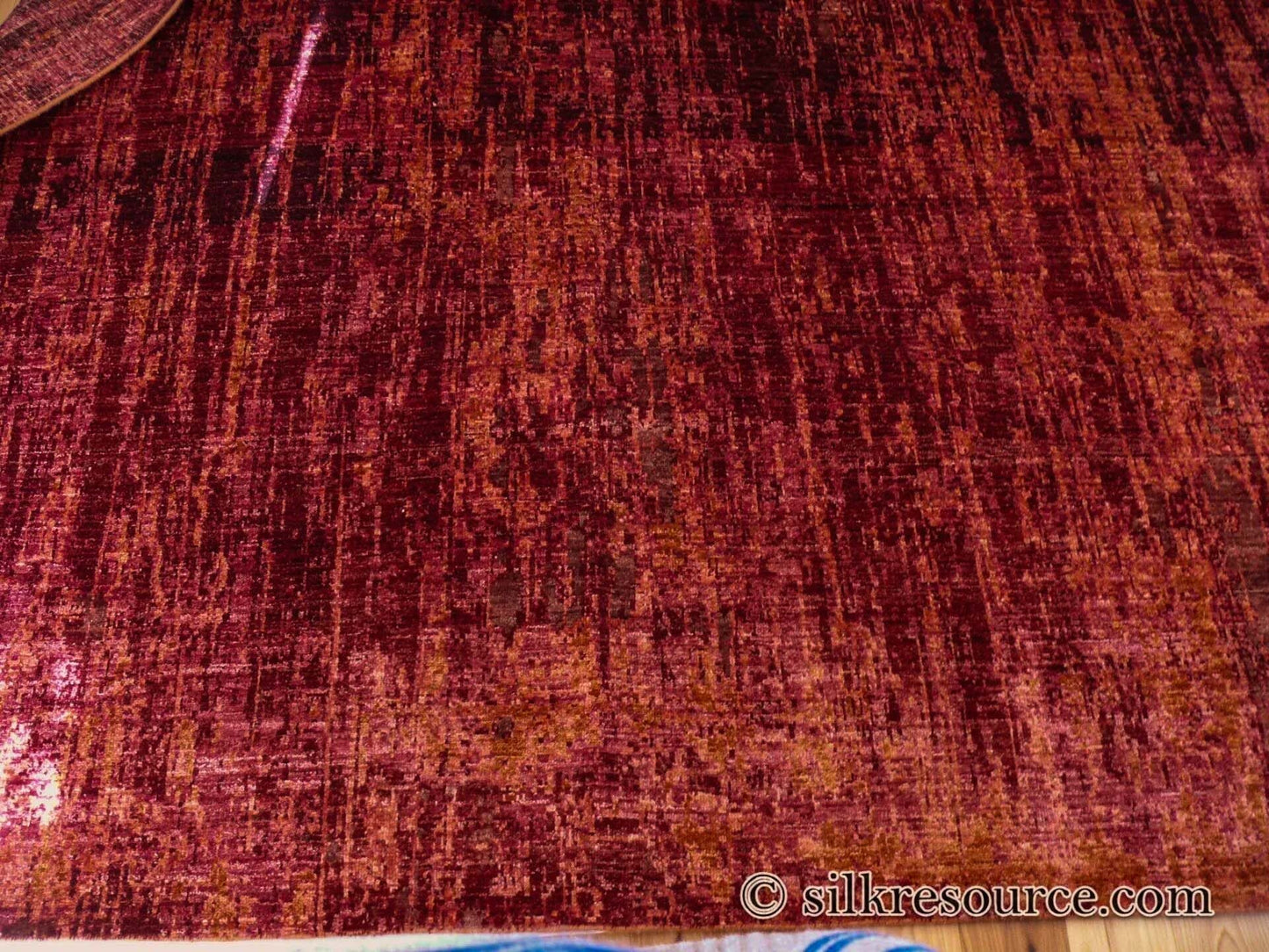 Stark CORUM MAROON Deep Red Orange Pink Raspberry Rust Iridescent Abstract Rain Forest Landscape 8x10' Rug MSRP USD11500