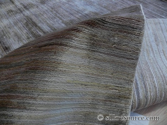 Stark Elyria Grey Silk Hand Knotted Rug Modern Serenity 6x9' MSRP USD 11050