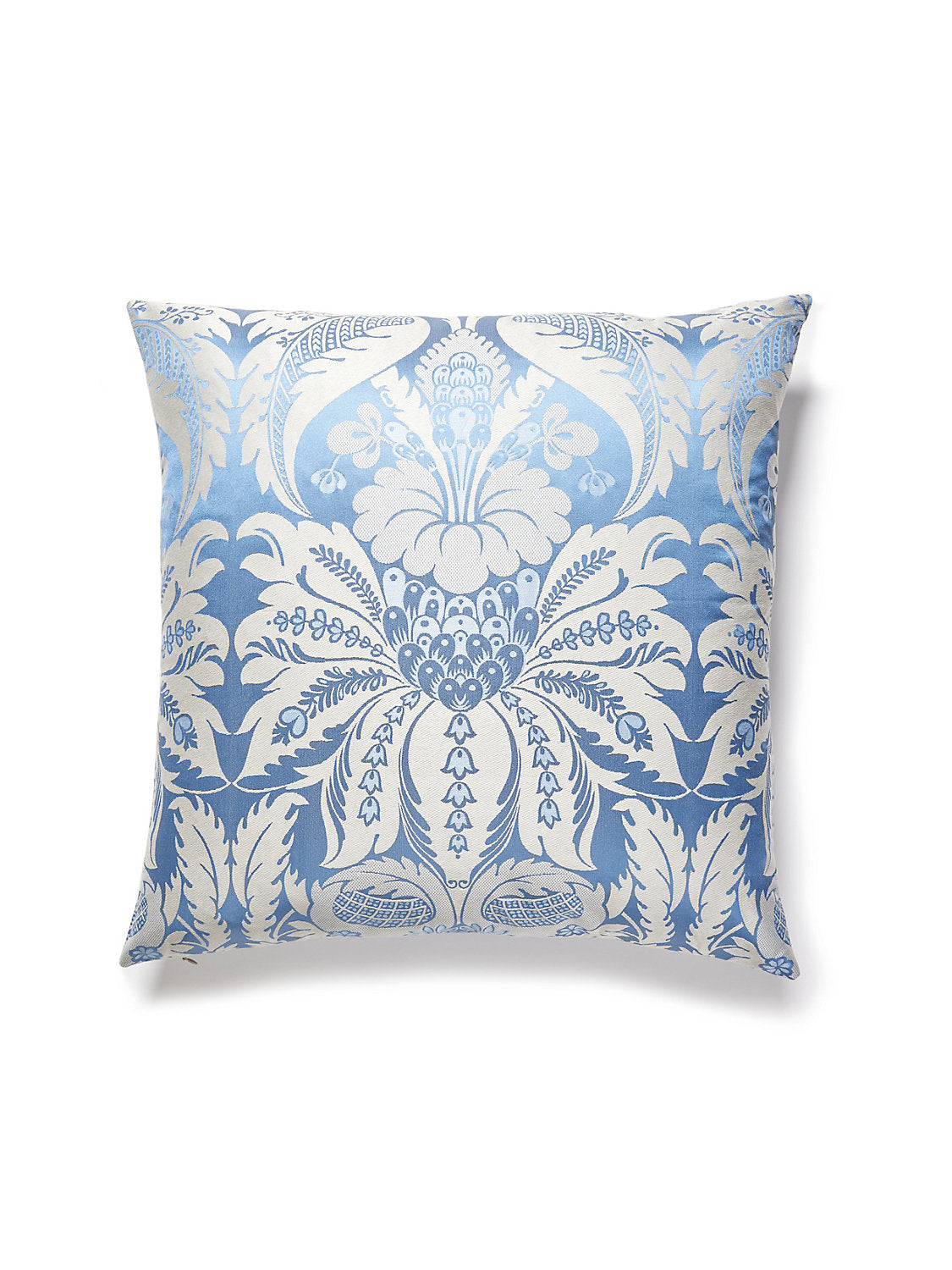 Old World Weavers Estate Damask 22 X 22 - Blue Jay Decorative Pillow