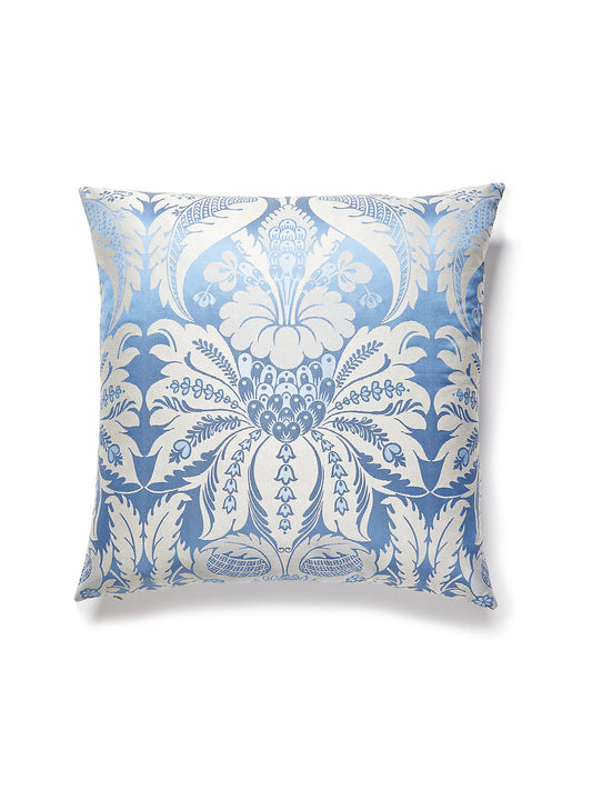 Old World Weavers Estate Damask 22 X 22 - Blue Jay Decorative Pillow