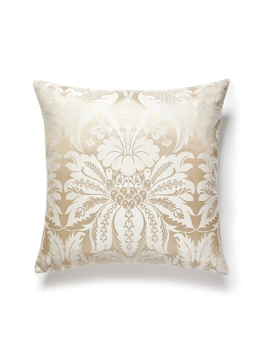 Old World Weavers Estate Damask 22 X 22 - Travertine Decorative Pillow