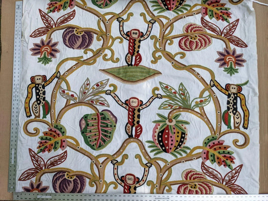 Clarence House Monkey Crewel Jembala Small Scale MSRP USD688/y