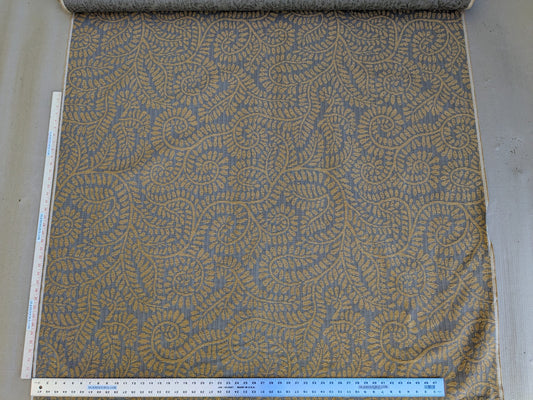 Scalamandre Arbois Jacquard Umber & Ochre Gold Trees Curvy Fern Leaves Heavy Cotton Tapestry MSRPUSD 219/Y