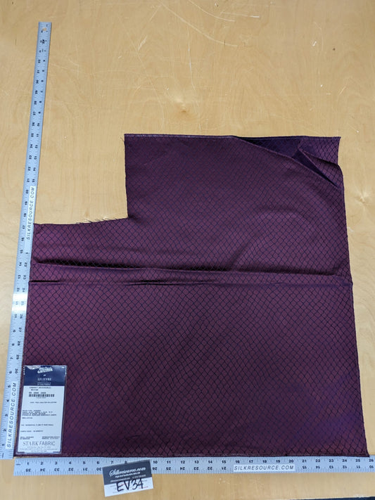 3 EV34 Special Square Jean Paul Gaultier Cabaret Nectar Reversible Small Jacquard Diamond Purple Cotton MSRP USD300+/y