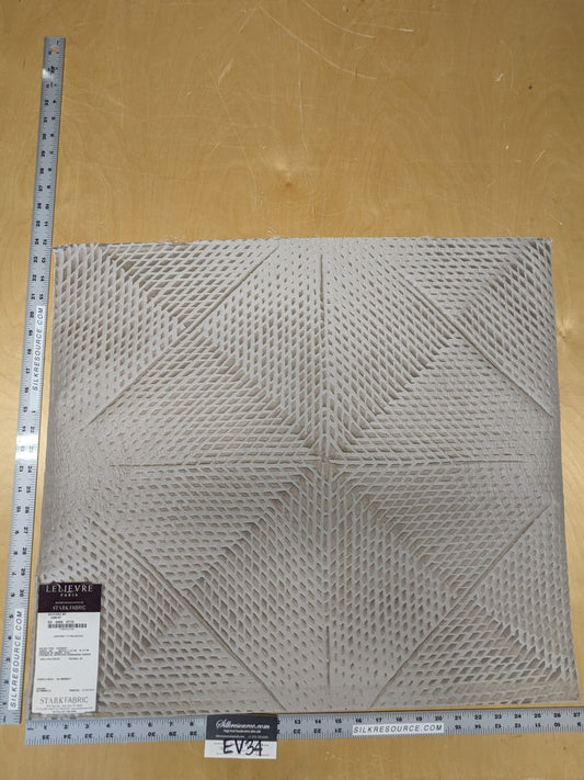16 EV34 Special Square Jacquard by Lelievre Paris Baccara M1 Ciment Gray Small Scale Texture Diamond Polyester MSRP USD300+/y