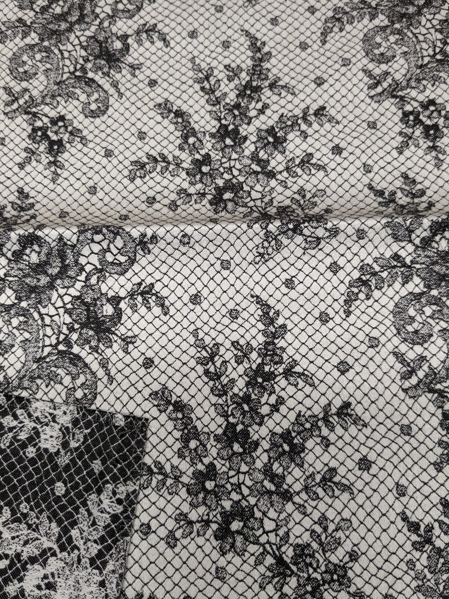 27 EV34 Special Square Jacquard by Lelievre Paris Casino Graphite Cotton Gray White Large Jacquard Botanical Floral MSRP USD300+/y