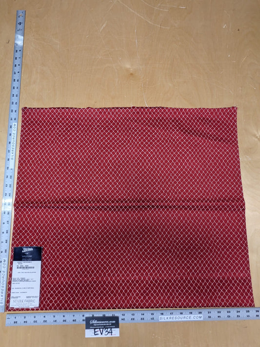 35 EV34 Special Square Jacquard by Jean Paul Gaultier Cabaret Rouge Reversible Small Jacquard Diamond Red White Cotton MSRP USD300+/y