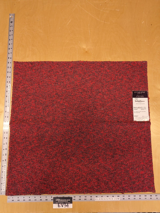 49 EV34 Special Square Texture Plain by Lelievre Granito Pavot Red Solid MSRP USD 300+/y