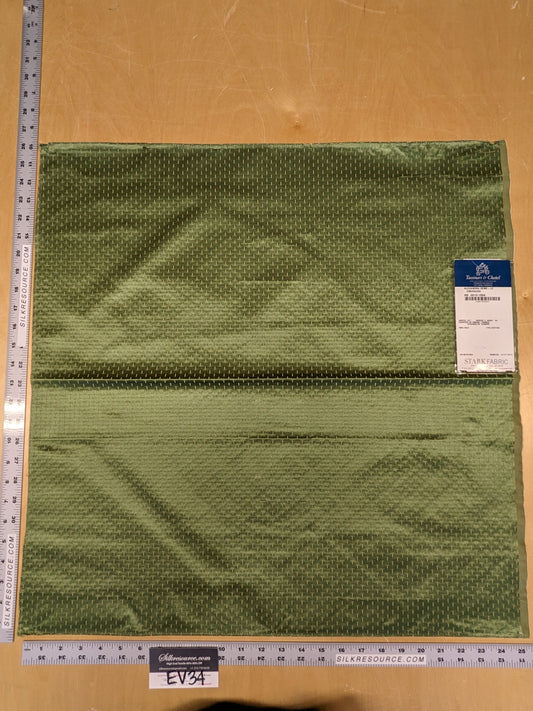 65 EV34 Special Square Jacquard by Tassinari and Chatel Alexandra Seme Le Emeraude Green Small Scale Texture MSRP USD 300+/y