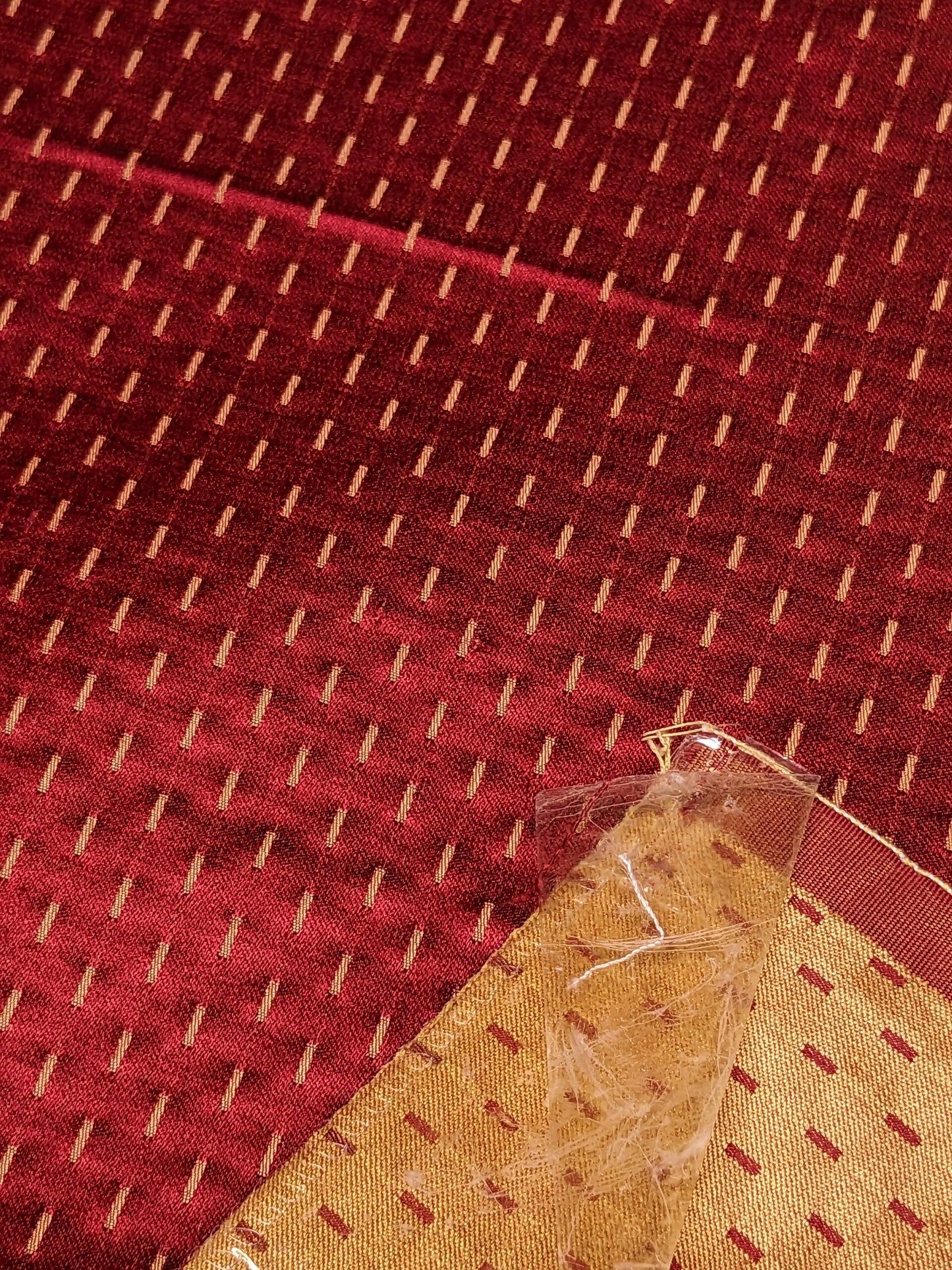 66 EV34 Special Square Jacquard by Tassinari and Chatel Alexandra Seme Le Rouge Red Small Scale Texture MSRP USD 300+/y