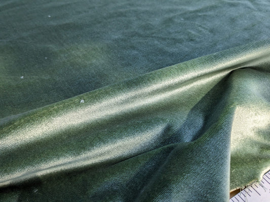 Queen's Silk Velvet Jade Green Radiance Highest Quality Heavy 39,000+ martindale MSRP USD 728/Yard