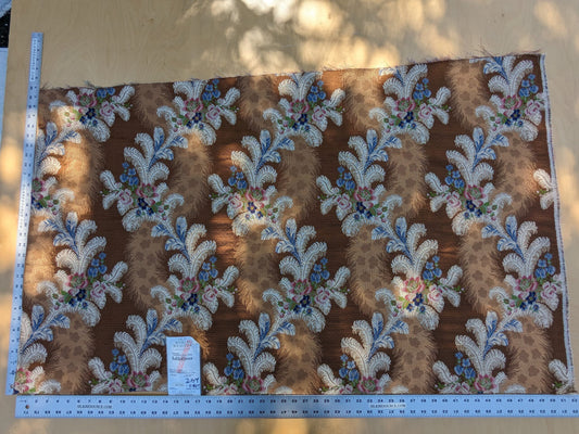 Scalamandre Length 0.86Y Cheverny Raspberry Blue Cocoa Floral Historic MSRP USD 2452/y