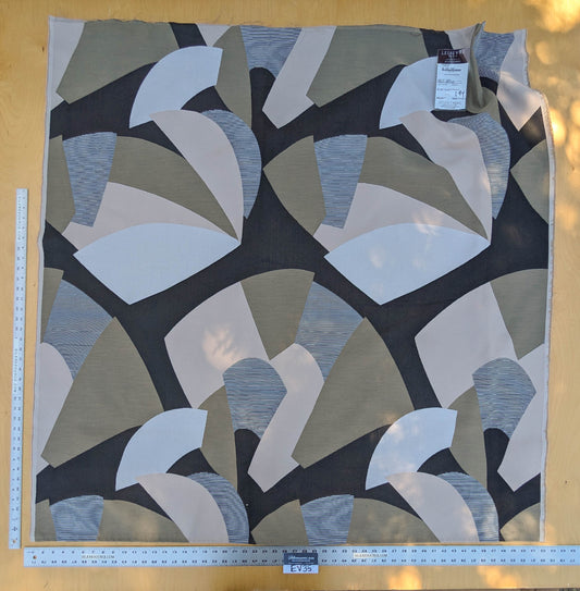 17 EV35 Length 1.4y Lelievre Paris Allure M1 Evening Black Brown White Beige Large Jacquard Abstract Graphic MSRP USD574/y