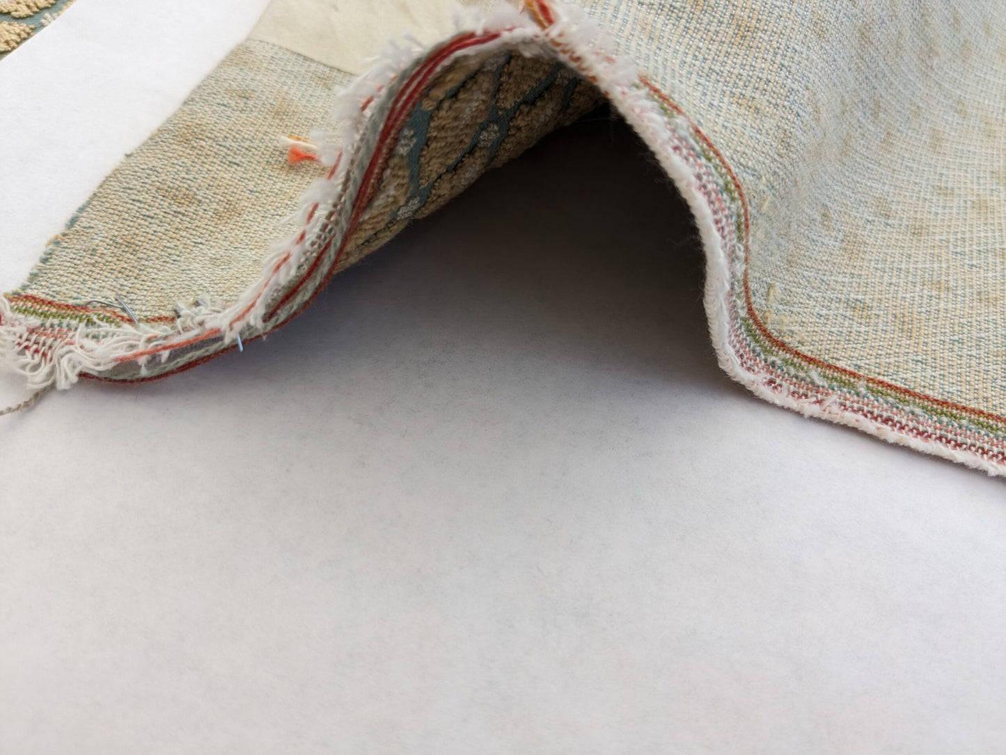 Scalamandre Old World Weavers Verrier Aqua Topaz Blue Diamond Ogee Small Scale MSRP USD668/y