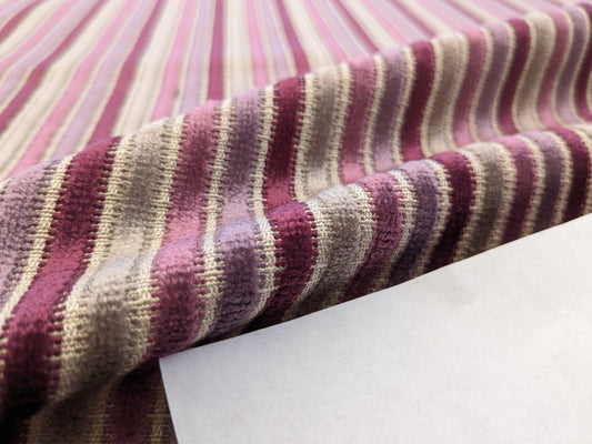by yard Scalamandre Sirocco Mauve Purple Silk Stripe MSRP USD320/y