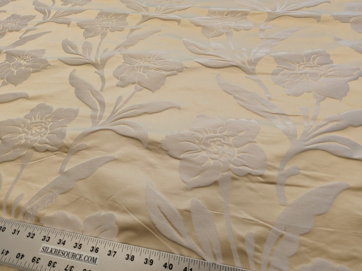 Scalamandre Sophie Ivory Silk Cotton Floral MSRP USD318/y