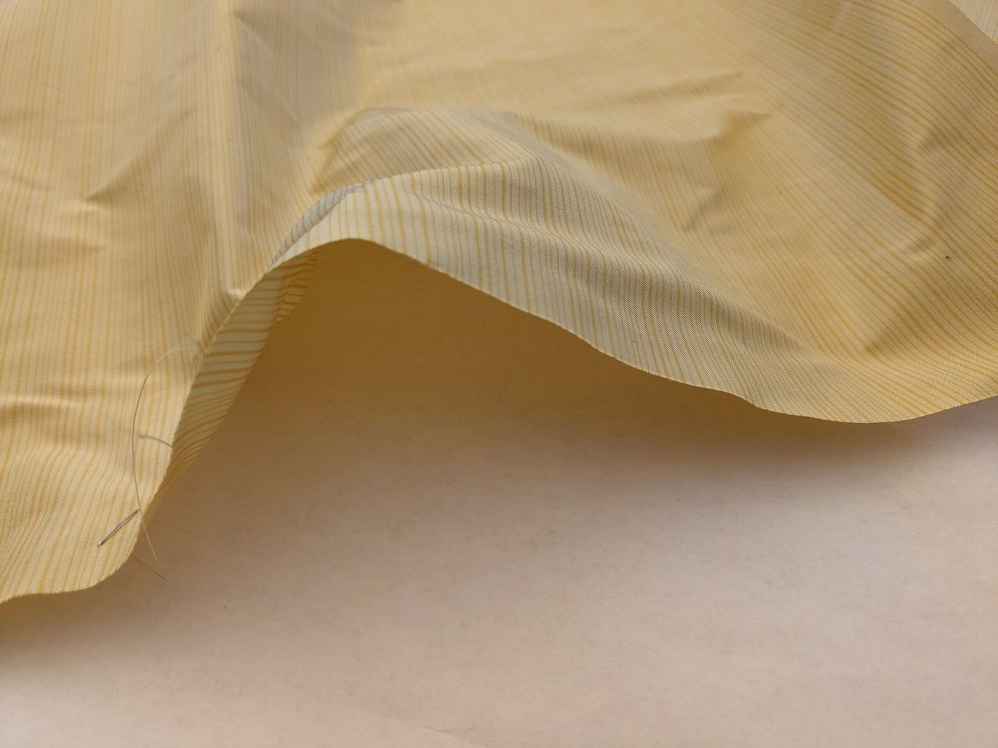 Scalamandre Astley Silk Strie Yellow Pin Stripe Small Scale MSRP USD350+/Y