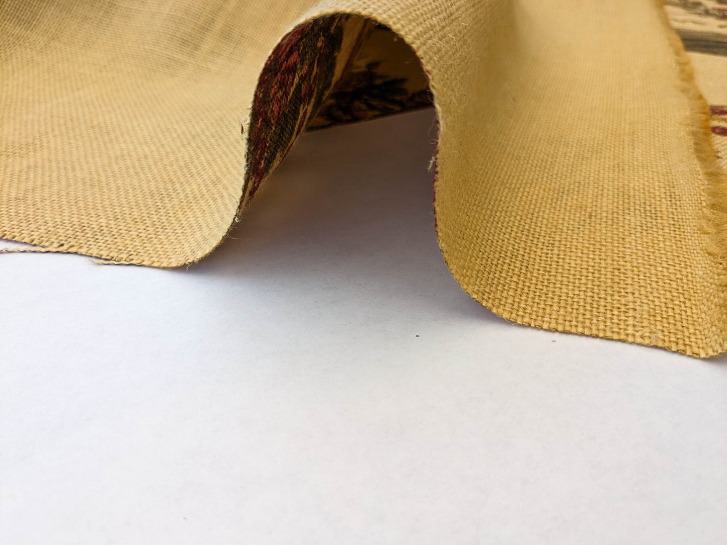 By VR Scalamandre Jute Fabric Rose Brown Red Green Historical Birds Floral MSRP USD 300+/y