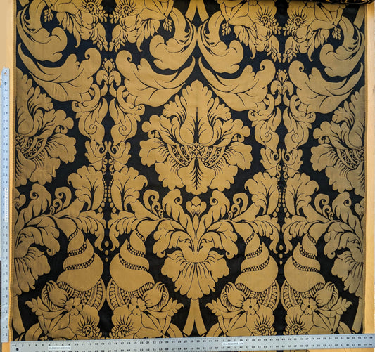 Scalamandre Aspide II Black & Gold Damask MSRP USD 628/y