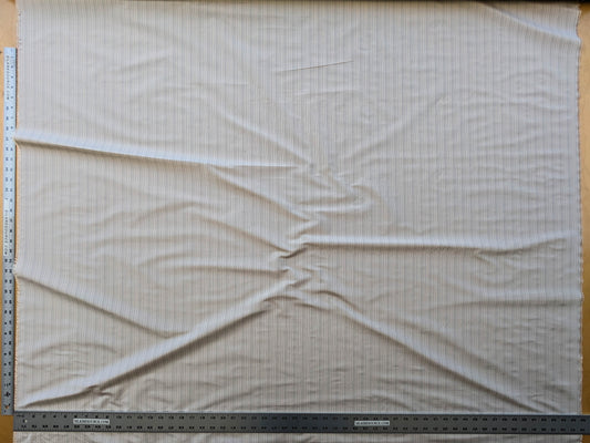 Scalamandre Astley Silk Strie Cream Blue White Pin Stripe Small Scale MSRP USD350+/yard