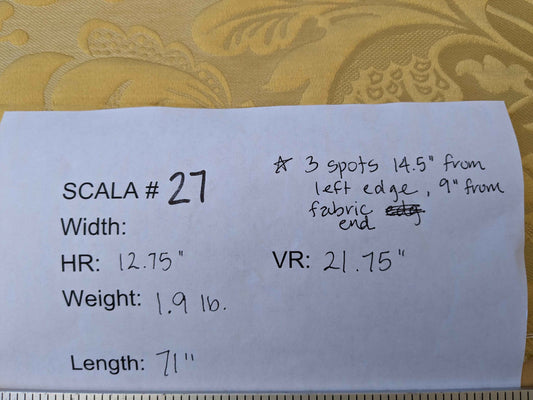 Scalamandre Damask Yellow Gold Floral Botanical Renaissance 1.9y