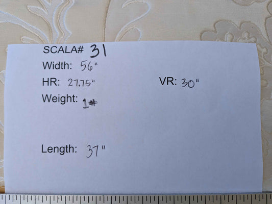 Lelievre Odalisque Ivoire Ivory Cream White Damask Silk Velvet Cut Velvet Floral Botanical French Court Renaissance MSRP USD668/y 56" x 37"