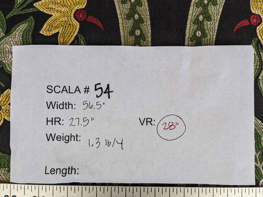 By yard Scalamandre Floral Botanical Tree Foliage Classic French Black Blue Red Yellow Upholstery Fabric