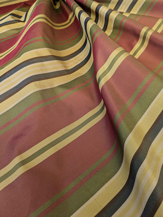 Scalamandre Stripe Silk - Red White Yellow Blue Green