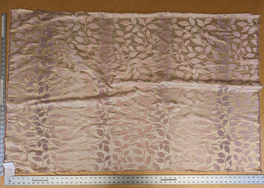 1y Scalamandre Silk Pink Leaves Botanical Tree Foliage Classic