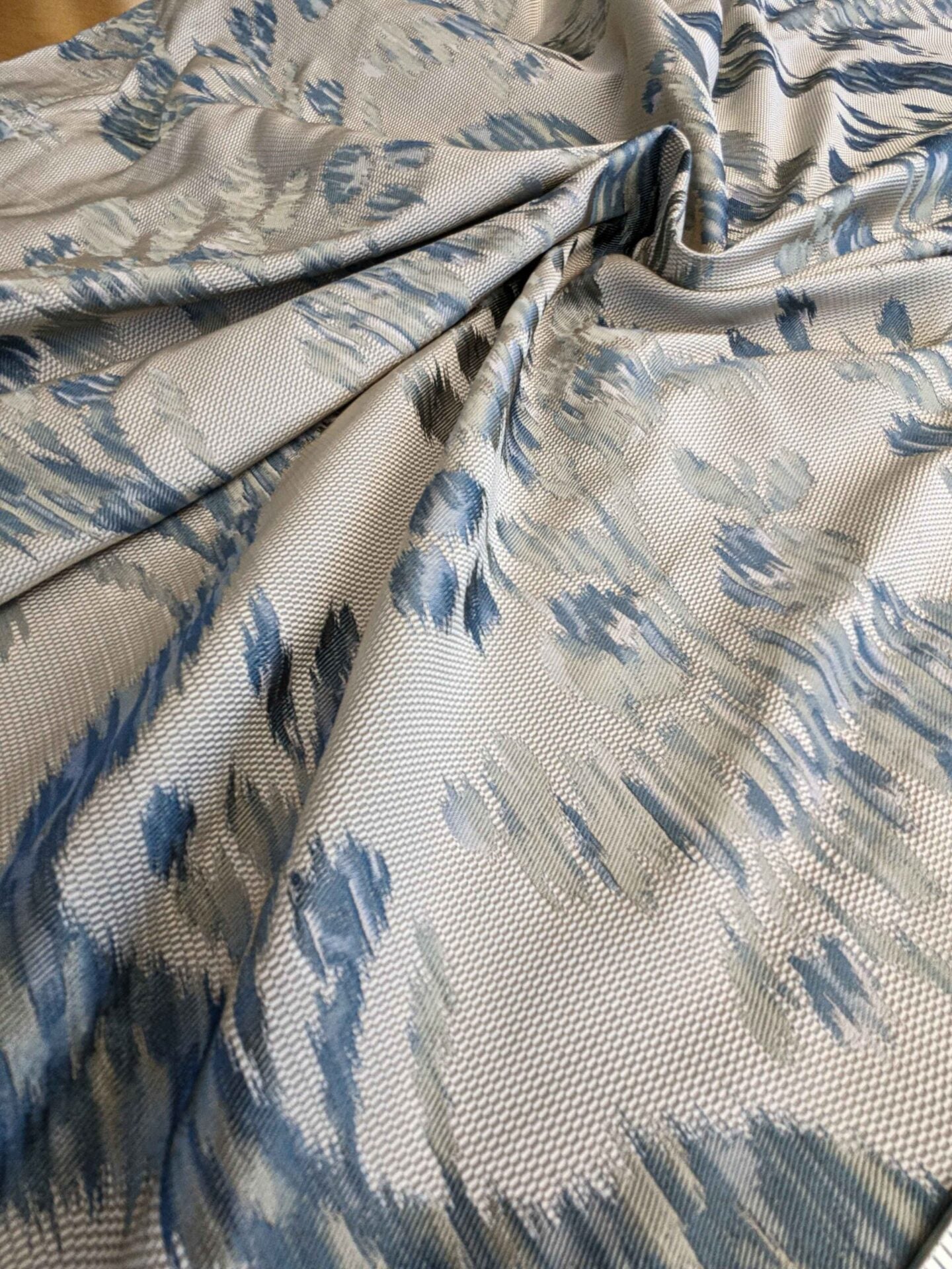 Scalamandre Visby Tahoe Blue Old World Weavers 100% Silk Lampas MSRP USD 896/Y