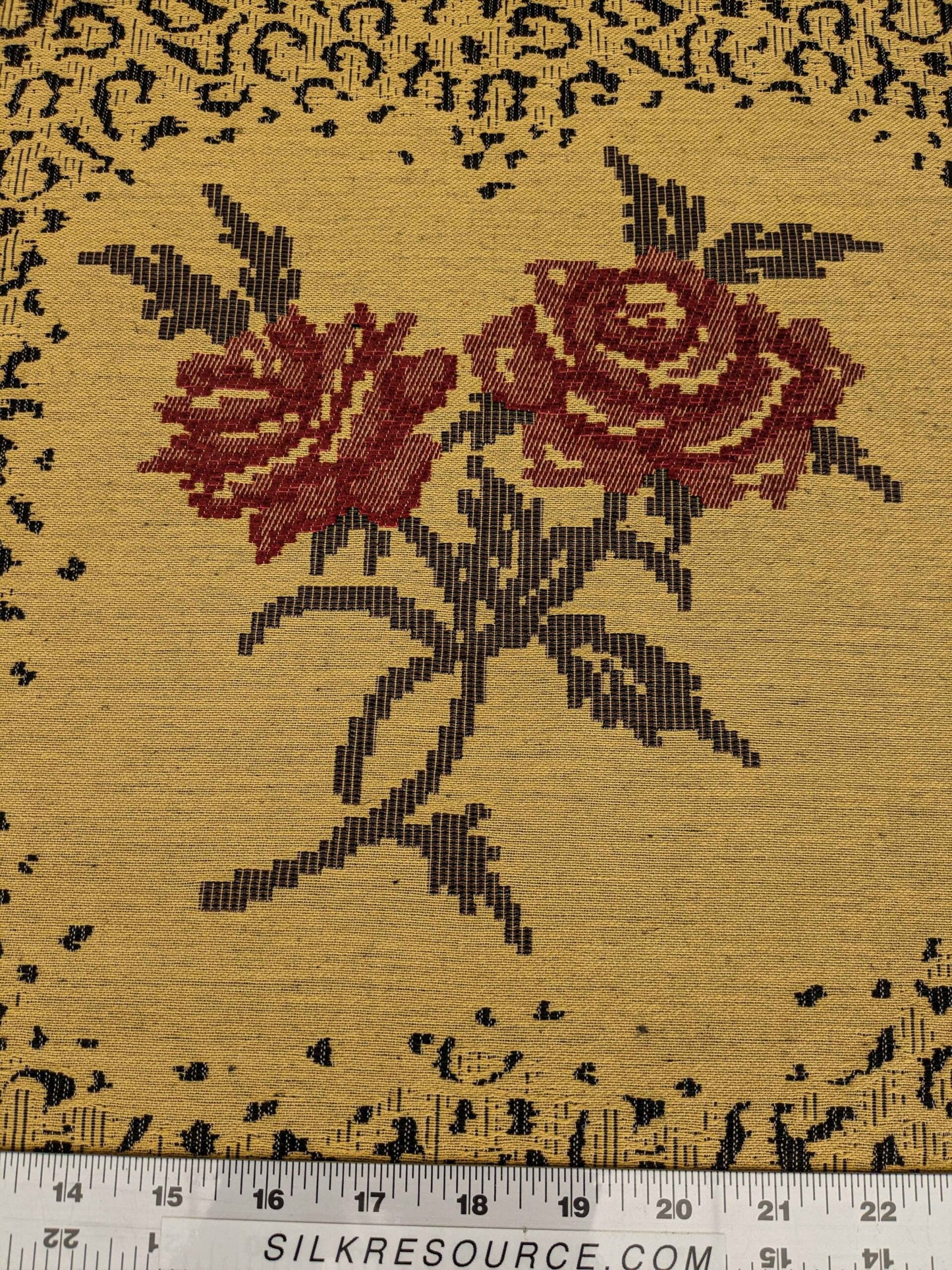 2.1y Scalamandre Floral Red Gold Brown Botanical Classic