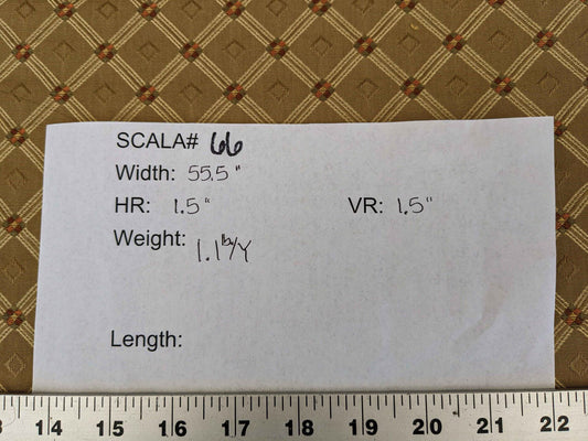 by yard Scalamandre Diamond Geometric Brown Vintage Style