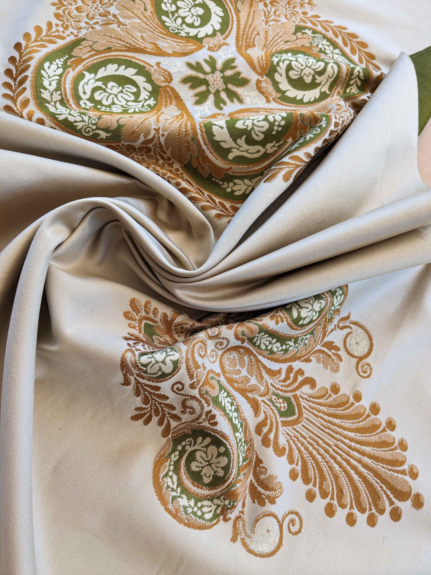 26"x 57" Scalamandre Fauteuil Bessieres Seat & Back Creme French Antique Design MSRP USD 612/y