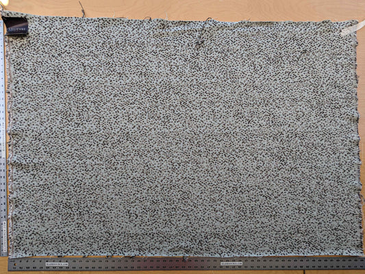 38"w x 55.5"l Scalamandre Abstract Dots Circle Gray Woven Small Scale