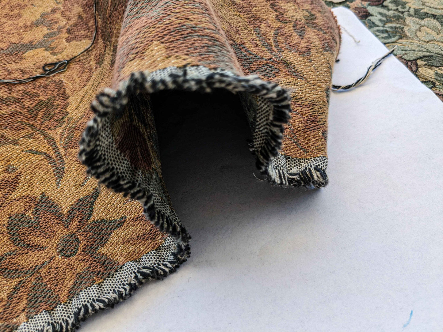 4.9y Scalamandre Floral Botanical Tree Foliage Yellow Green Beige Forest Tapestry