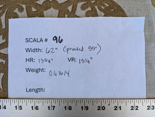 by yard Scalamandre Medallion Brown White Art Deco Print 62"width