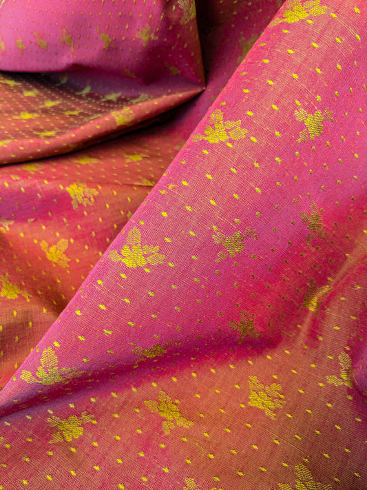 Scalamandre Small Scale Texture Neoclassical Fabric - Red Gold