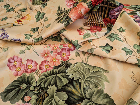 Scalamandre Folie Flamande Botanical Fabric - Butter Yellow