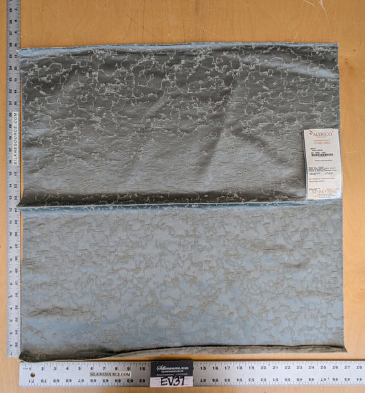 16 EV37 26" x 27" Aldeco Misty Aqua Greige Gray Abstract Small Jacquard