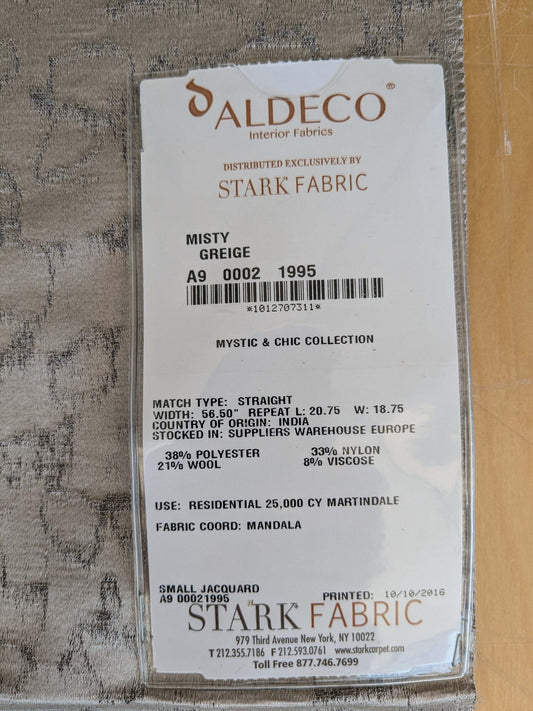 20 EV37 27" x 27" Aldeco Misty Greige Gray Abstract Small Jacquard