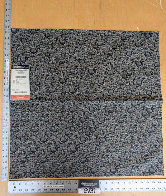 42 EV37 25" x 25" Jean Paul Gaultier Obi Jacquard Marine Blue White